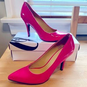 Nine West Fuchsia Patent Pumps